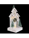 Décorations de Noël Blanc Vert Bois Plastique ville 16 x 16 x 38 cm | Tienda24 Tienda24.eu