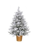 Sapin de Noël Doré Polyéthylène Enneigé 82 x 82 x 120 cm | Tienda24 Tienda24.eu