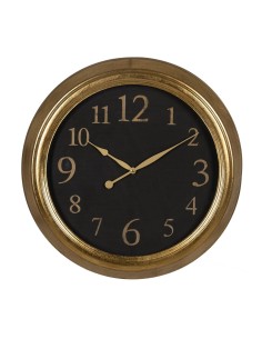 Reloj de Pared DKD Home Decor Cristal Negro Dorado Hierro Loft (1) (45 x 6 x 45 cm) | Tienda24 Tienda24.eu