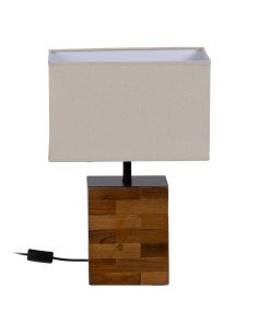 Lâmpada de mesa Natural Fibra natural 40 W 220-240 V 44 x 44 x 44 cm | Tienda24 Tienda24.eu