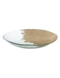 Centro de Mesa Dorado Cristal 39 x 39 x 6,5 cm | Tienda24 Tienda24.eu