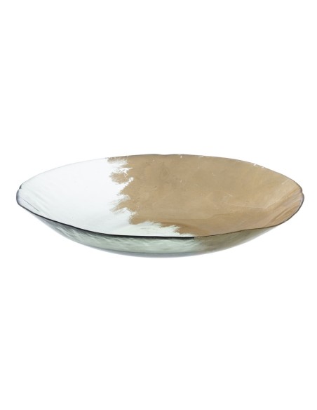 Centro de Mesa Dorado Cristal 39 x 39 x 6,5 cm | Tienda24 Tienda24.eu