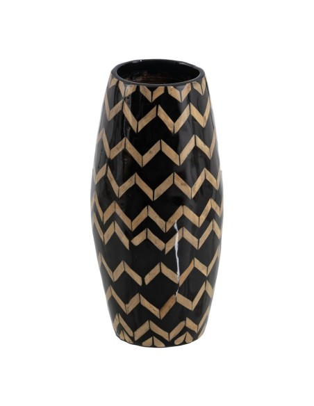 Vase Schwarz Beige 16 x 16 x 33 cm | Tienda24 Tienda24.eu