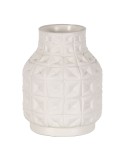 Vaso Branco Cerâmica 22 x 22 x 28 cm | Tienda24 Tienda24.eu