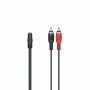 Câble Audio Jack vers 2 RCA Hama 00205186 Noir 10 cm de Hama, Câbles - Réf : S7603106, Prix : 4,55 €, Remise : %