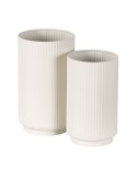 Conjunto de vasos Creme Ferro 16,5 x 16,5 x 28 cm (2 Unidades) | Tienda24 Tienda24.eu