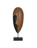 Figura Decorativa Castanho Máscara 18 x 11 x 54 cm | Tienda24 Tienda24.eu