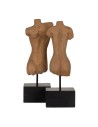 Sculpture Bust Beige 14,5 x 9 x 38,5 cm (2 Units) | Tienda24 Tienda24.eu