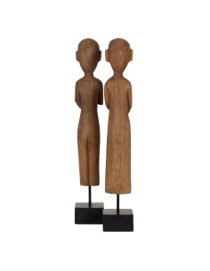 Statua Decorativa Naturale Africano 14,5 x 9 x 38,5 cm (2 Unità) da BigBuy Home, Soprammobili - Ref: S8804725, Precio: 35,82 ...