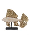 Figurine Décorative Blanc Marron Naturel Poisson 70 x 12 x 53 cm | Tienda24 Tienda24.eu