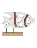 Sculpture Fish White Beige 45,5 x 9 x 32,5 cm | Tienda24 Tienda24.eu