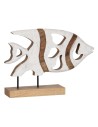 Sculpture Fish White Beige 45,5 x 9 x 32,5 cm | Tienda24 Tienda24.eu