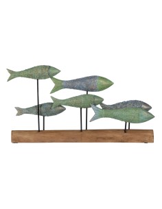 Figura Decorativa DKD Home Decor Tronco Plateado Árbol Marrón Aluminio Colonial Madera de mango (26 x 11 x 51 cm) | Tienda24 Tienda24.eu