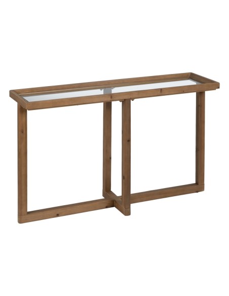 Console Naturel Verre trempé Bois d'épicéa 120 x 33 x 75 cm | Tienda24 Tienda24.eu