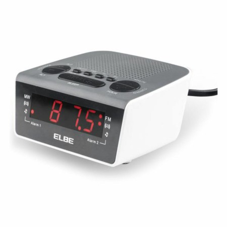 Rádio Despertador ELBE CR-932 AM/FM Branco de ELBE, Rádios-despertadores - Ref: S7606302, Preço: 17,38 €, Desconto: %