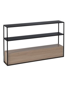 Mesa auxiliar DKD Home Decor 80 x 80 x 48 cm Cristal Natural Plateado Negro Metal | Tienda24 Tienda24.eu