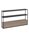 Console Nero Naturale Ferro Legno MDF 122,5 x 22,5 x 75 cm da BigBuy Home, Tavoli - Ref: S8804886, Precio: 214,16 €, Descuent...