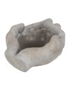 Vaso Grigio Cemento Mano 24 x 22 x 12 cm da BigBuy Garden, Cachepot - Ref: S8805079, Precio: €18.00, Descuento: %