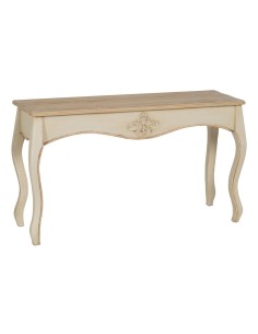 Mesa de apoio DKD Home Decor Branco Castanho Madeira de mangueira 53 x 53 x 53 cm | Tienda24 Tienda24.eu