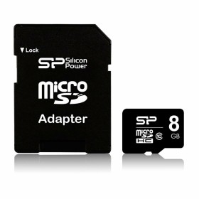 Carte Mémoire Micro SD avec Adaptateur Silicon Power SP008GBSTHBU1V10SP 8 GB de Silicon Power, Cartes mémoire - Réf : S770079...