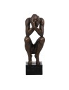 Figura Decorativa Negro Cobre Hombre 16 x 19 x 47 cm | Tienda24 Tienda24.eu