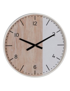 Orologio da Parete Bianco Naturale Legno 60 x 60 x 5,5 cm da BigBuy Home, Orologi da parete - Ref: S8805243, Precio: 59,86 €,...