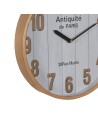 Orologio da Parete Bianco Naturale Legno Cristallo 32 x 32 x 4,5 cm da BigBuy Home, Orologi da parete - Ref: S8805244, Precio...