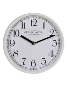 Reloj de Pared Blanco Madera Cristal 22 x 22 x 4,5 cm de BigBuy Home, Relojes de pared - Ref: S8805246, Precio: €22.12, Descu...