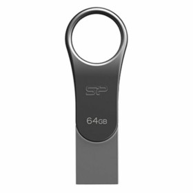 Memória USB Silicon Power SP064GBUC3C80V1S 64 GB Preto titânio Prata 64 GB de Silicon Power, Memórias USB - Ref: S7707630, Pr...