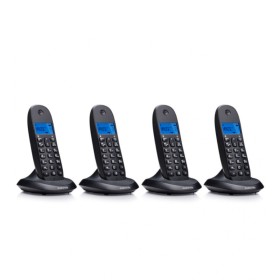 Telefone sem fios Motorola 107C1004LB (4 Pcs) Preto de Motorola, Telefones analógicos - Ref: S7708769, Preço: 83,80 €, Descon...