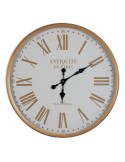 Wall Clock White Natural Iron 60 x 60 x 6 cm | Tienda24 Tienda24.eu