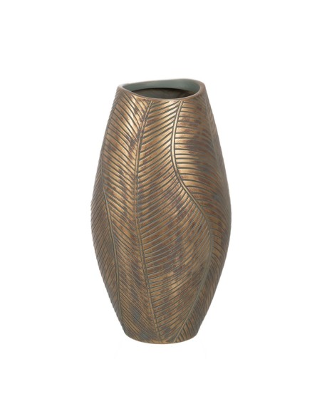 Vaso Verde Dorato Poliresina 22 x 22 x 40 cm da BigBuy Home, Vasi - Ref: S8805298, Precio: 38,78 €, Descuento: %