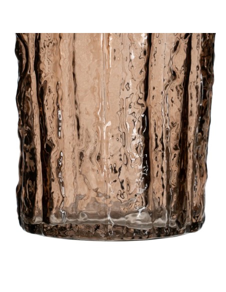 Vaso Castanho Cristal 12 x 12 x 30,5 cm | Tienda24 Tienda24.eu