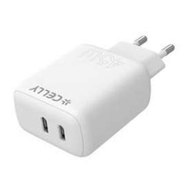 Wall Charger Celly TC2USBC45WWH White 45 W by Celly, Chargers - Ref: S77101944, Price: 20,45 €, Discount: %