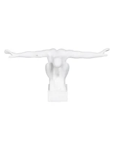 Centerpiece Alexandra House Living White 32 x 13 cm | Tienda24 Tienda24.eu