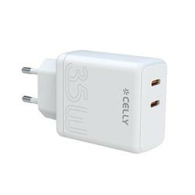 Chargeur mural Celly TC2USBC35WWH Blanc de Celly, Chargeurs - Réf : S77102863, Prix : 25,64 €, Remise : %