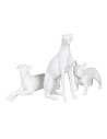 Figura Decorativa Branco Cão 18 x 12,5 x 37 cm | Tienda24 Tienda24.eu