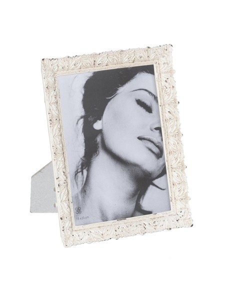 Photo frame White Polyresin 19 x 2 x 24 cm | Tienda24 Tienda24.eu