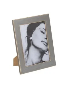 Photo frame Blue Light brown 3 x 22 x 17 cm Crystal White MDF Wood | Tienda24 Tienda24.eu