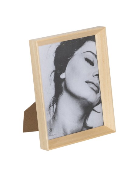 Marco de Fotos Beige Madera Cristal 17 x 2,5 x 22 cm | Tienda24 Tienda24.eu