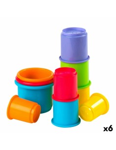 Gioco di Abilità per Bambini PlayGo 10 Pezzi 7 x 27 x 7 cm (6 Unità) da PlayGo, Cubi, piramidi e anelli componibili - Ref: S8...