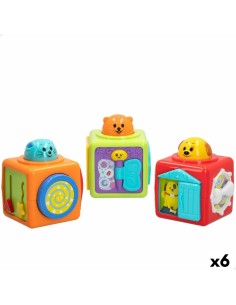 Gioco di Abilità per Bambini Winfun 3 Pezzi 8 x 24,5 x 8 cm (6 Unità) da Winfun, Cubi, piramidi e anelli componibili - Ref: S...