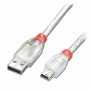 Cavo USB 2.0 A con Mini USB B LINDY 41782 Grigio Trasparente 1 m | Tienda24 - Global Online Shop Tienda24.eu