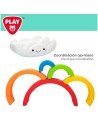 Gioco di Abilità per Bambini PlayGo Arcobaleno 6 Pezzi 21,5 x 16 x 8,5 cm (6 Unità) da PlayGo, Cubi, piramidi e anelli compon...