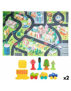 Tappeto da gioco Colorbaby Città Plastica (2 Unità) da Colorbaby, Tappetini gioco e palestrine - Ref: S8900134, Precio: 31,31...