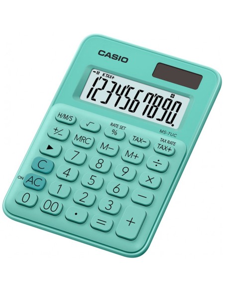 Calculadora Casio MS-7UC-GN Verde Plástico | Tienda24 Tienda24.eu