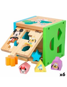 Puzzle di Legno per Bambini Disney 14 Parti 15 x 15 x 15 cm (6 Unità) da Disney, Cubi, piramidi e anelli componibili - Ref: S...