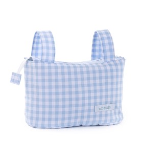 Bolsa organizadora para carrinho de bebê Mi bollito Azul Vichy 15 x 18 x 45 cm de Mi bollito, Sacos de transporte - Ref: D162...