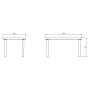 Table Garbar Olot Blanc polypropylène 90 x 73 x 140 cm 90 x 140 x 73 cm de Garbar, Tables de jardin - Réf : D1626478, Prix : ...