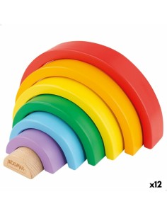 Gioco di abilità Woomax Arcobaleno 21 x 10 x 3,5 cm (12 Unità) da Woomax, Cubi, piramidi e anelli componibili - Ref: S8900299...